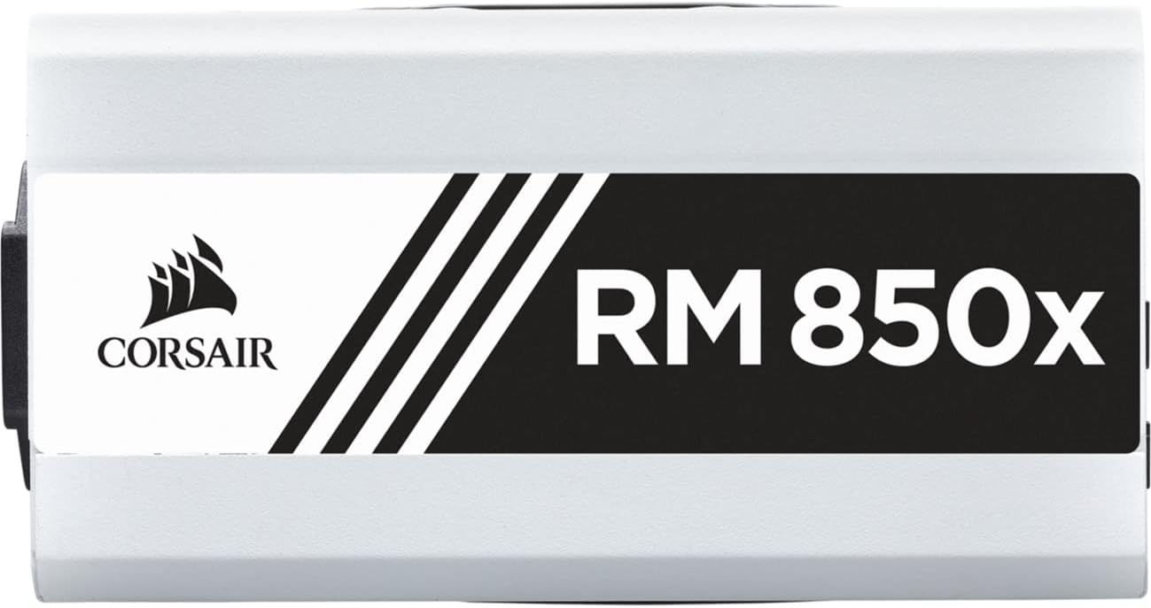 Corsair RMX White Series (2018), RM850x, 850 Watt, 80+ Gold Certified, Fully Modular Power Supply - White, 80 PLUS Gold (CP-9020188-NA)