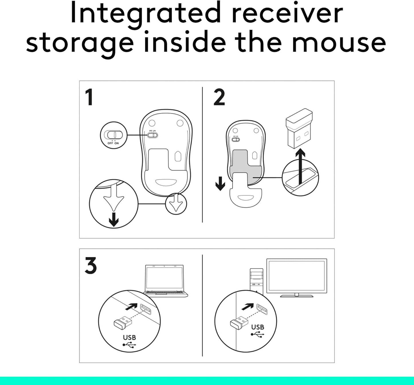Logitech M185 Wireless Mouse Swift Grey