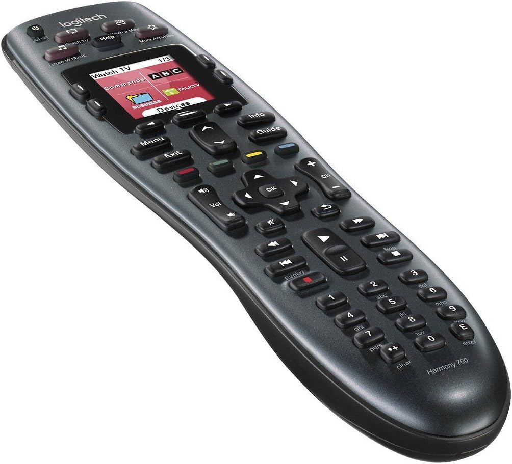 Logitech 915-000162 Harmony 700 Rechargeable Remote with Color Screen (Black)
