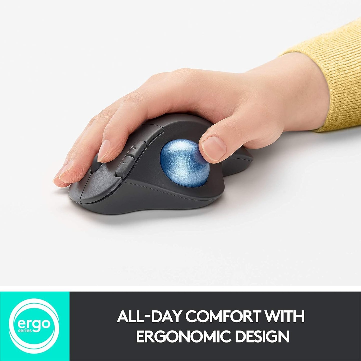Logitech Ergo M575 Wireless Trackball Mouse- Graphite