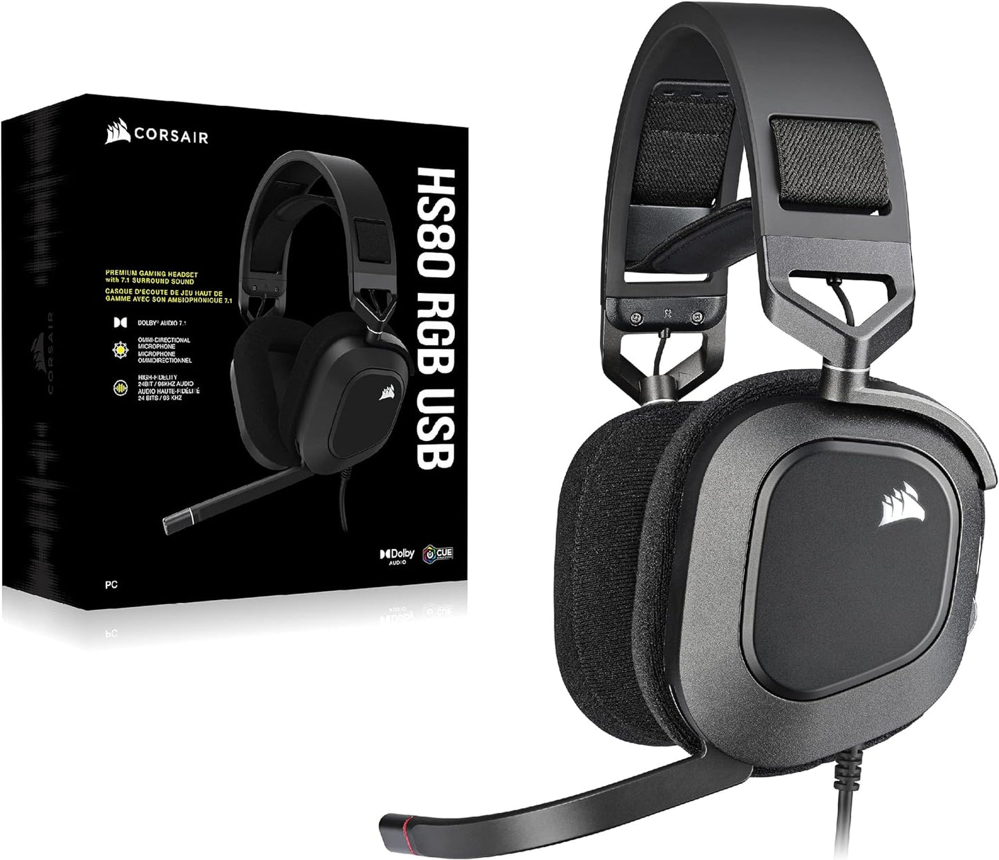 Corsair HS80 Headset in Carbon
