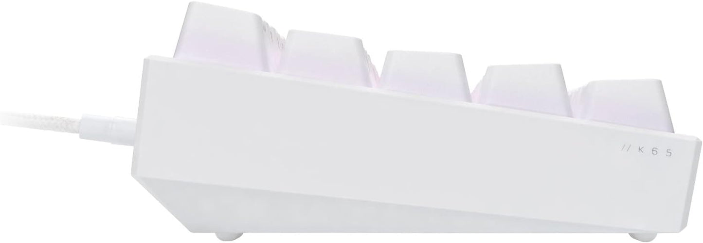 Corsair - K65 RGB Mini Wired 60% Mechanical Keyboard in White