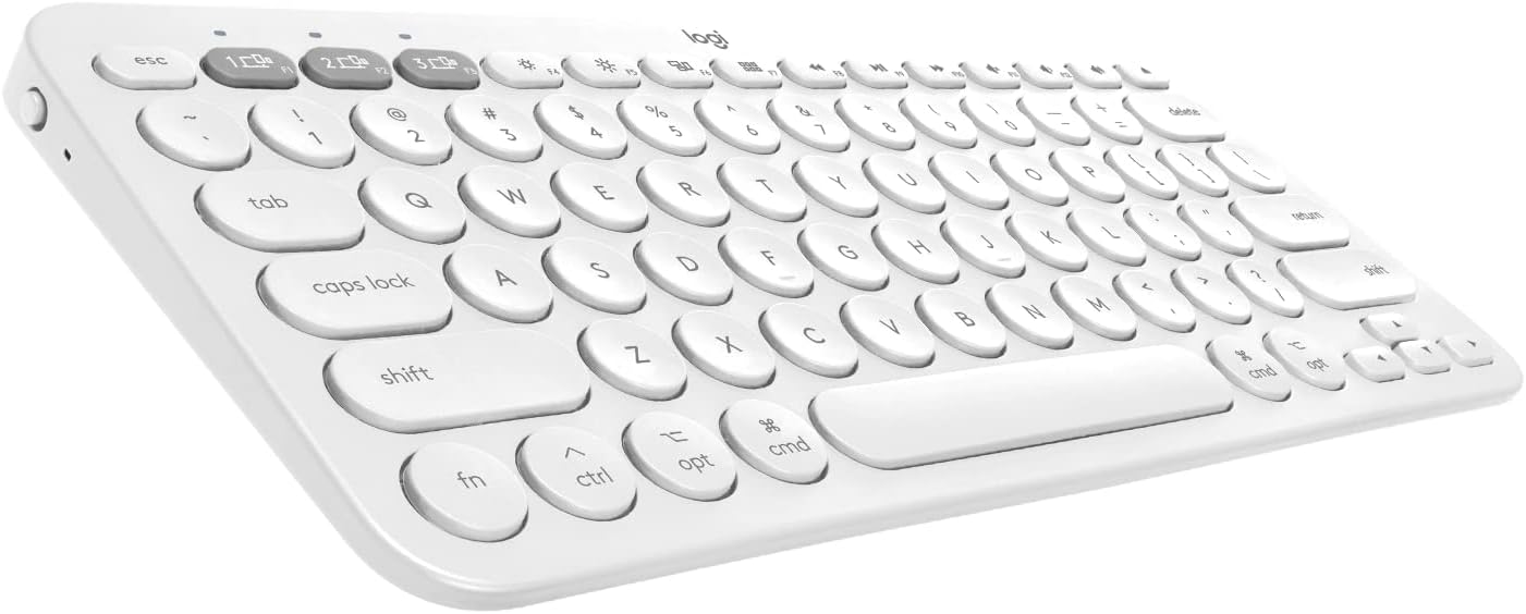 Logitech K380 Multi-Device Bluetooth Keyboard for Mac, Off White
