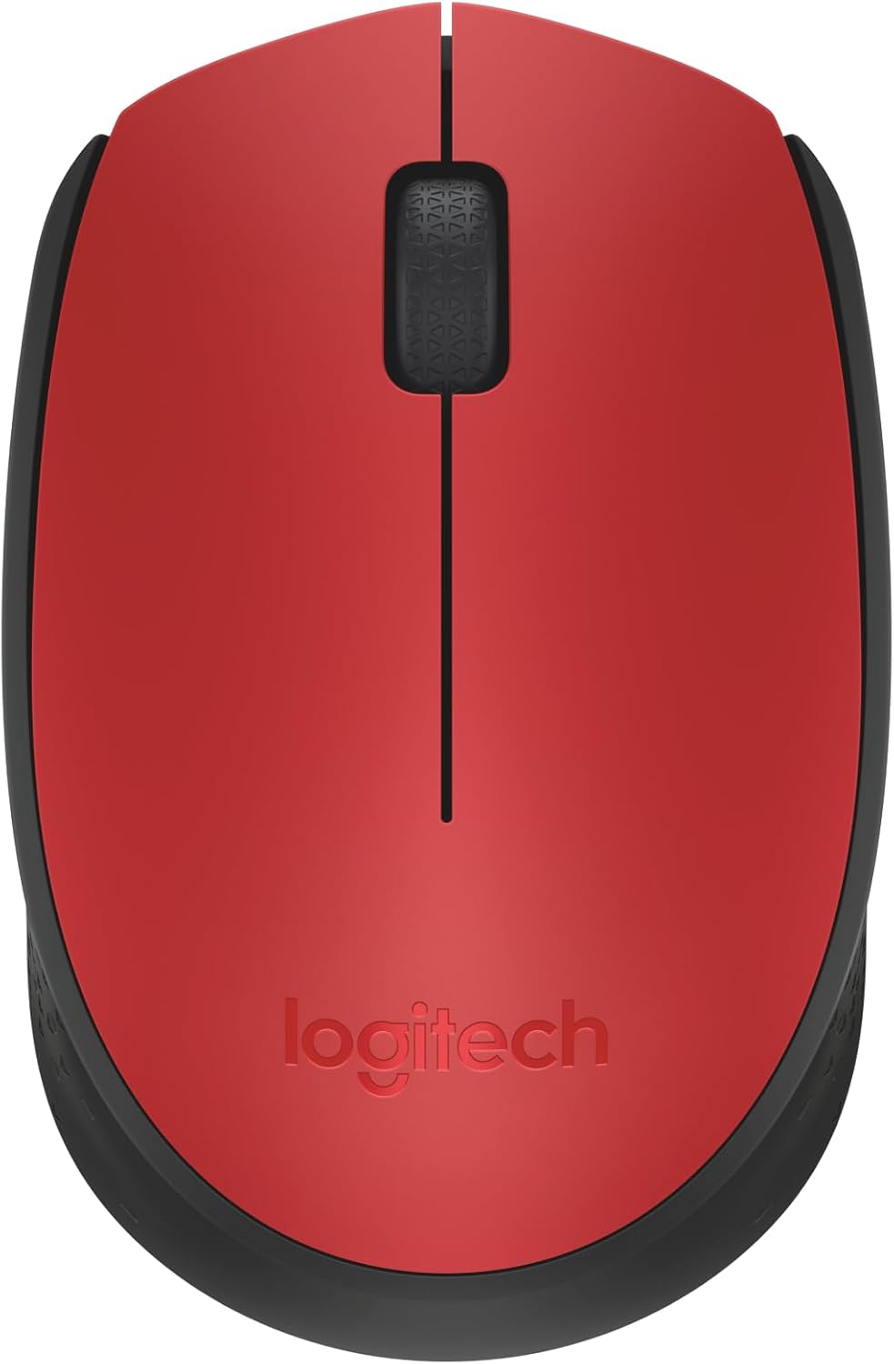 Logitech M170 Wireless Mouse for PC, Mac, Laptop, 2.4 GHz with USB Mini Receiver, Optical Tracking, 12-Months Battery Life, Ambidextrous - Red