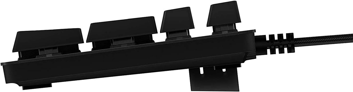 Logitech G512 Lightsync RGB Mechanical Gaming Keyboard, Carbon English Layout GX Blue Switch, Brushed Aluminum Case, USB Pass Through