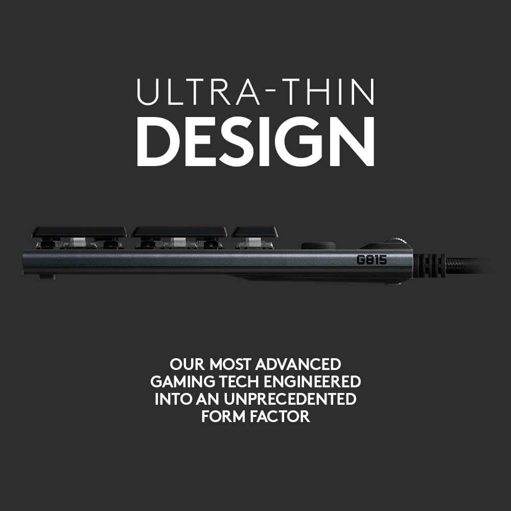 Logitech G815 LIGHTSYNC RGB Mechanical USB Gaming Keyboard, GL Linear