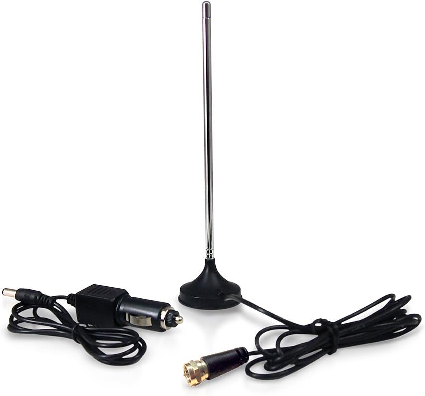 Axess Portable TV 9" Battery Powered Widescreen LCD Small TV TV1703-9 with ATSC Digital Tuner 2 Antennas, USB/SD Card & Headphone Inputs, AV Inputs & Full Func. Remote. Mini TV for Car, RV, Outdoor