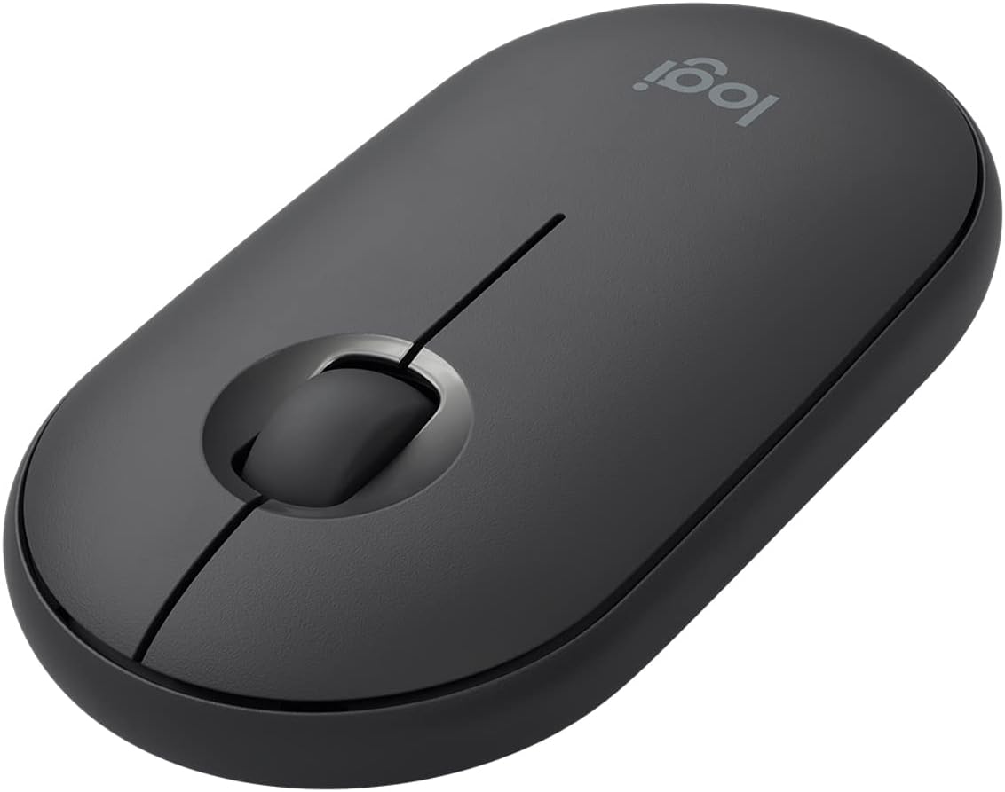 Logitech Pebble i345 Bluetooth Optical Ambidextrous Mouse for iPad - Graphite