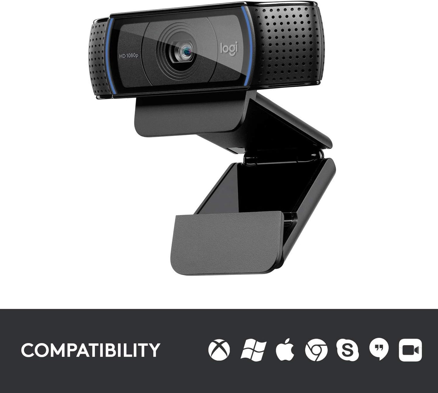Logitech HD Pro Webcam C920, 1080p Widescreen Video Calling and Recording
