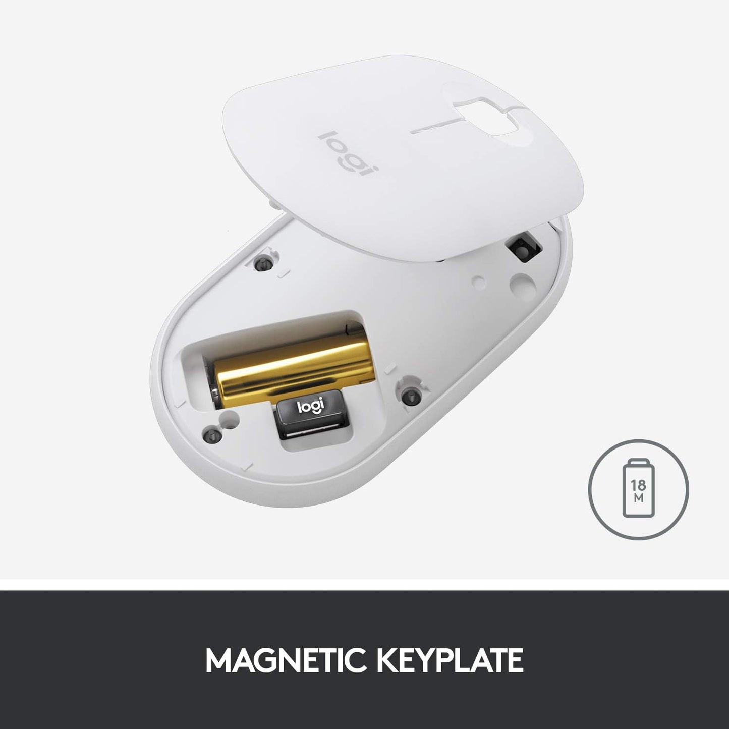Logitech Pebble Wireless Mouse - White bluetooth only NO RECEIVER/DONGEL