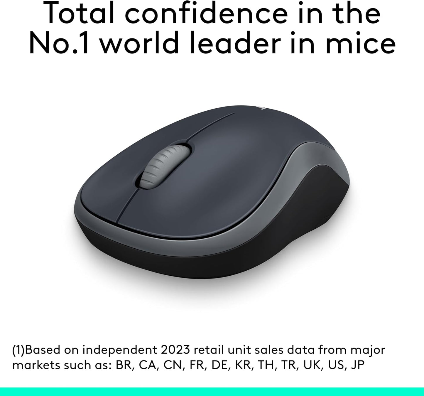 Logitech M185 Wireless Mouse Swift Grey
