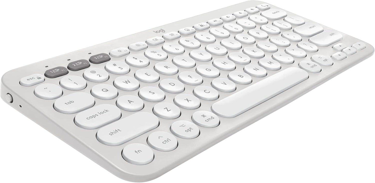 Logitech K380 Multi-Device Bluetooth Keyboard for Mac, Off White