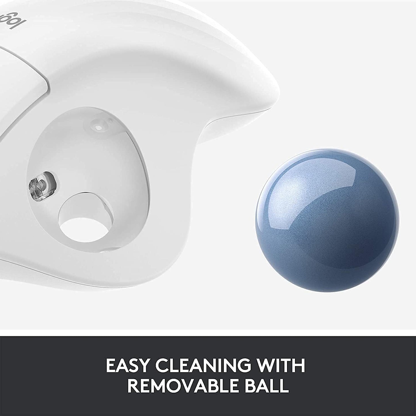 Logitech Ergo M575 Wireless Trackball Mouse- Off White
