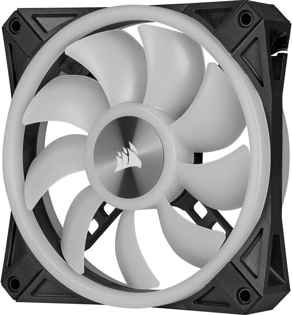 Corsair 140mm RGB LED Fan, Dual Pack with Lighting Node Core - Black