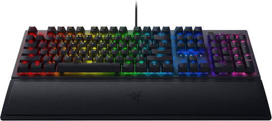 Razer BlackWidow V3 Mechanical Gaming Keyboard: Green Mechanical Switches - Tactile & Clicky - Chroma RGB Lighting - Compact Form Factor - Programmable Macro Functionality - USB Passthrough
