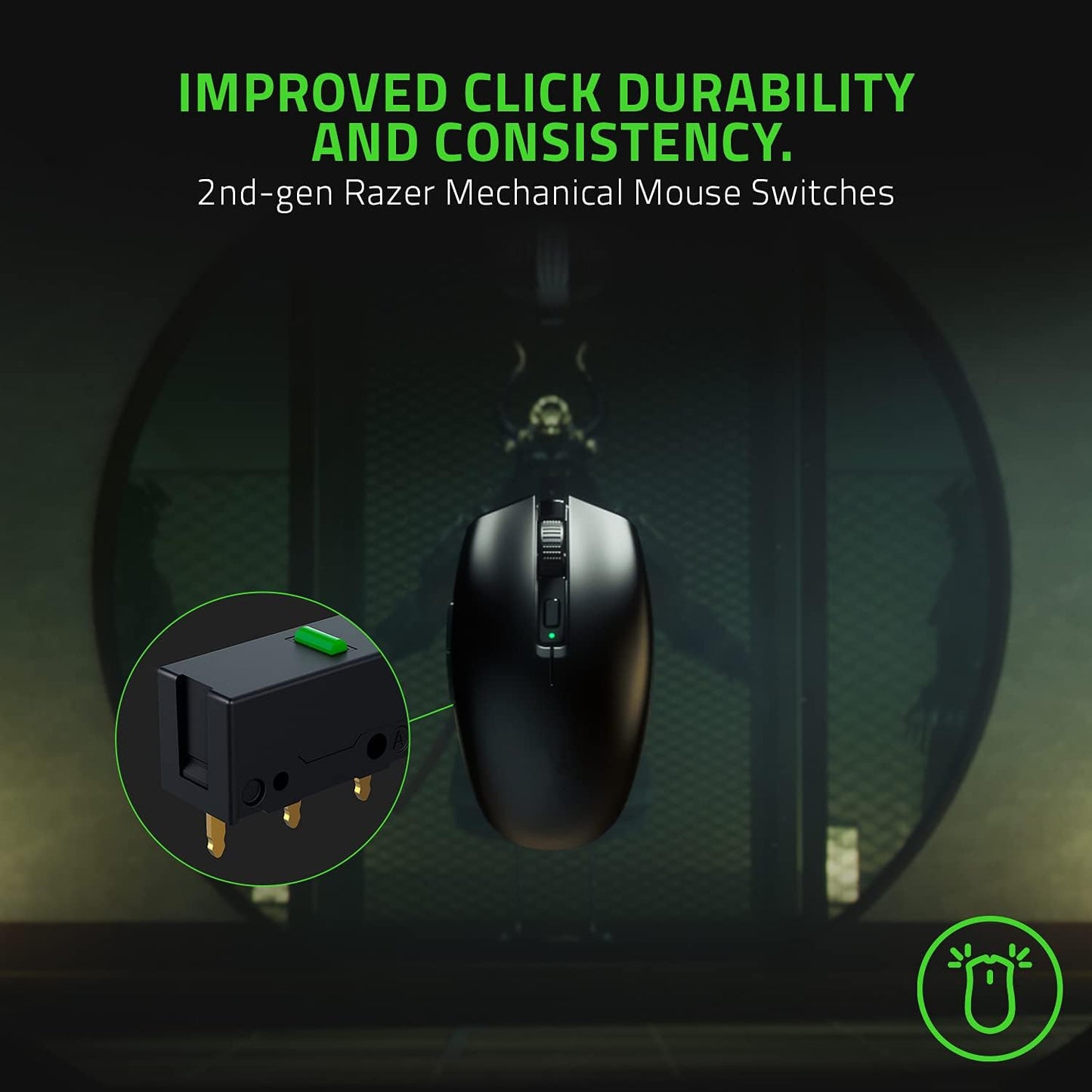 Razer Orochi V2 Mobile Wireless Gaming Mouse for Computer & Laptop: Ultra Lightweight - 2 Wireless Mouse Modes, Mechanical Mouse Switches - 5G Advanced 18K DPI Optical Sensor - Black