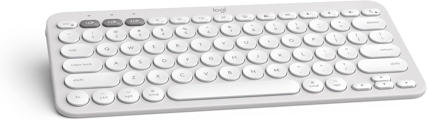 Logitech K380 Multi-Device Bluetooth Keyboard for Mac, Off White