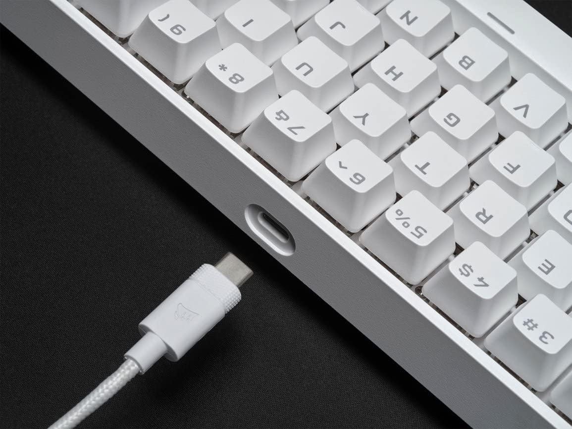 Corsair - K65 RGB Mini Wired 60% Mechanical Keyboard in White