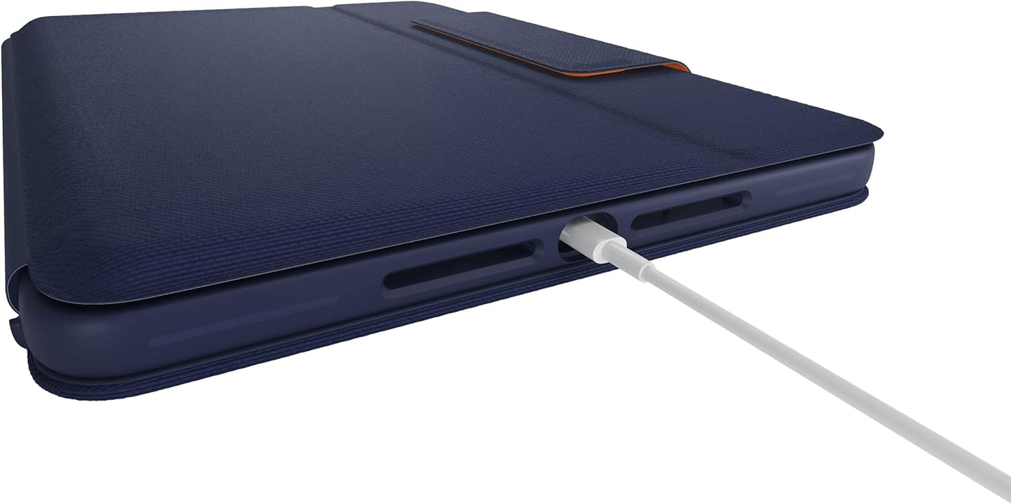 Logitech Rugged Combo 3 iPad Keyboard Case with Smart Connector for iPad (7th and 8th Generation) for Education - Classic Blue