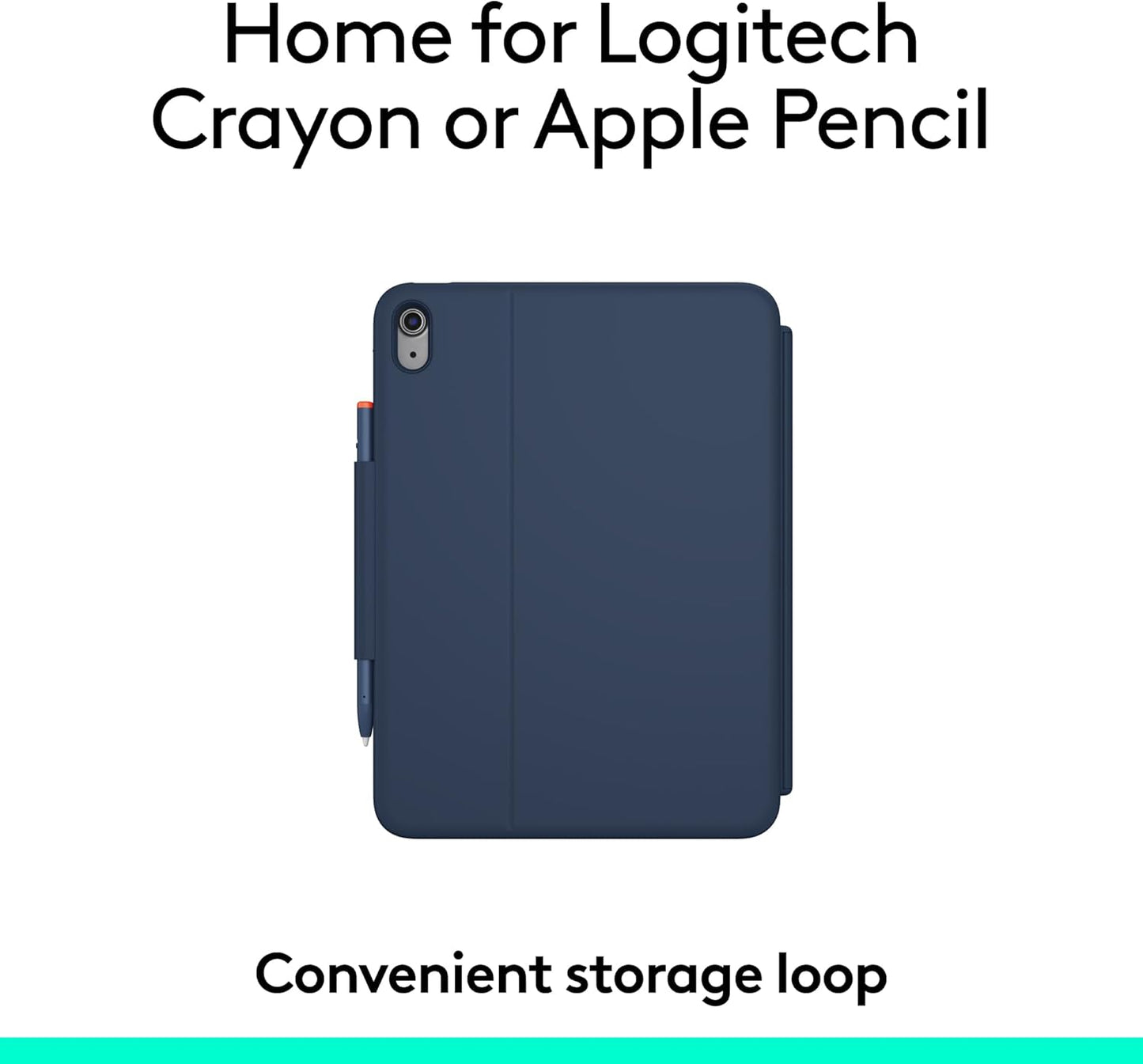 Logitech Rugged Combo 4 Touch Keyboard Case with Trackpad and Smart Connector for iPad (10th Generation) - Classic Blue