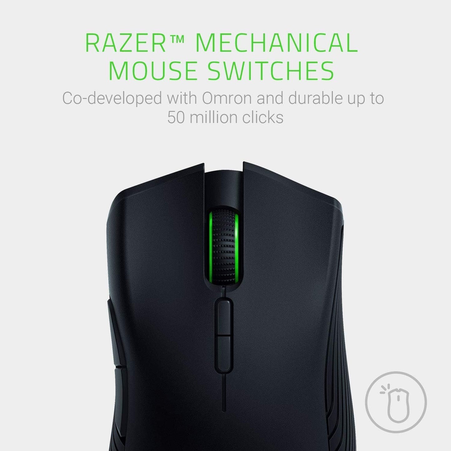 RAZER Mamba Wireless 2018. True 16,000 DPS 5G Optical Sensor, Wired-Wireless Capability (50 Hour Battery Life), Powered by RAZER Chroma, Ergonomic Gaming Mouse