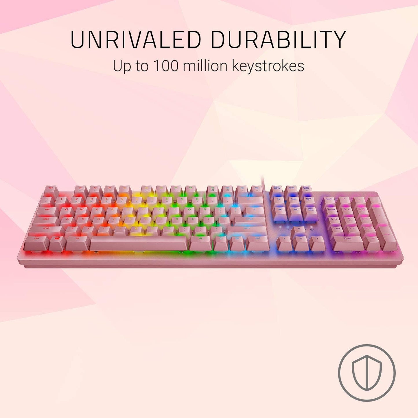 Razer - Huntsman Wired Gaming Opto-Mechanical Switch Keyboard with Chroma Back Lighting - Quartz Pink