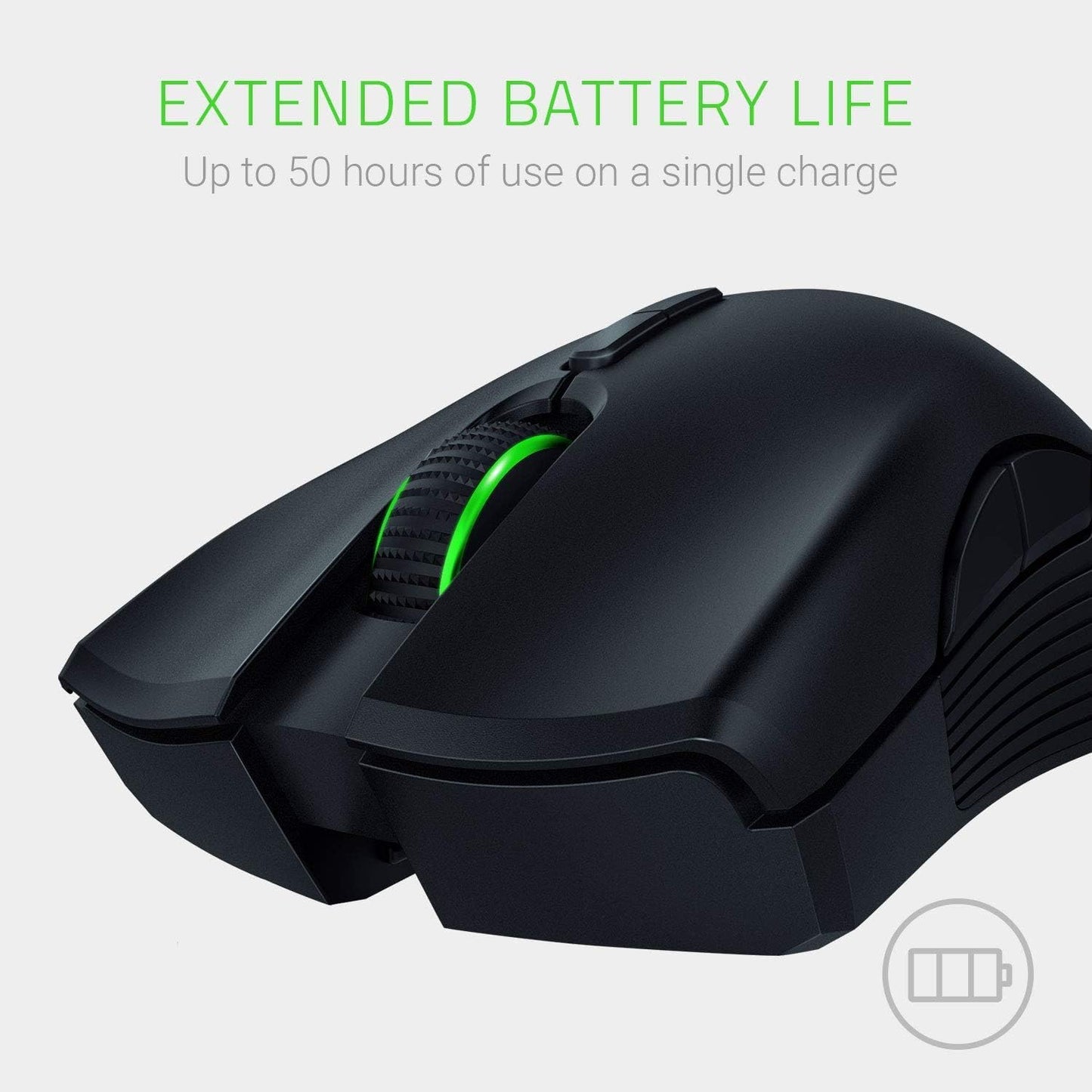 RAZER Mamba Wireless 2018. True 16,000 DPS 5G Optical Sensor, Wired-Wireless Capability (50 Hour Battery Life), Powered by RAZER Chroma, Ergonomic Gaming Mouse