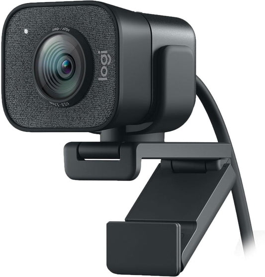 Logitech StreamCam Plus Webcam with Tripod Mount (Graphite), 1080p