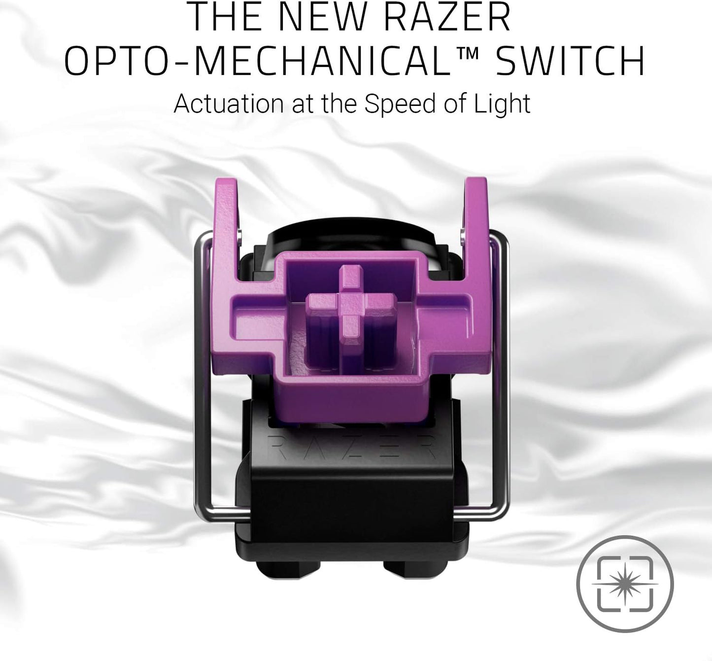 Razer Huntsman Mercury Ed. - Mechanical Gaming Keyboard with Opto-Mechanical Switches, Lifetime of 100 Million Keystrokes, RGB Chroma Lighting - US Layout - Mercury/White