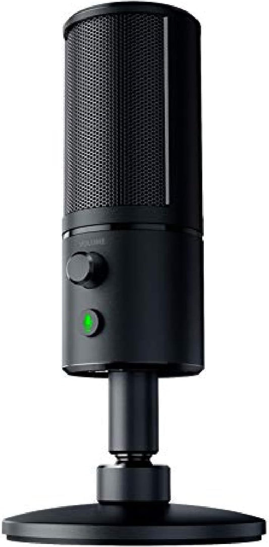 Razer Seiren X USB Streaming Microphone: Professional Grade - Built-in Shock Mount - Supercardiod Pick-Up Pattern - Anodized Aluminum - Classic Black
