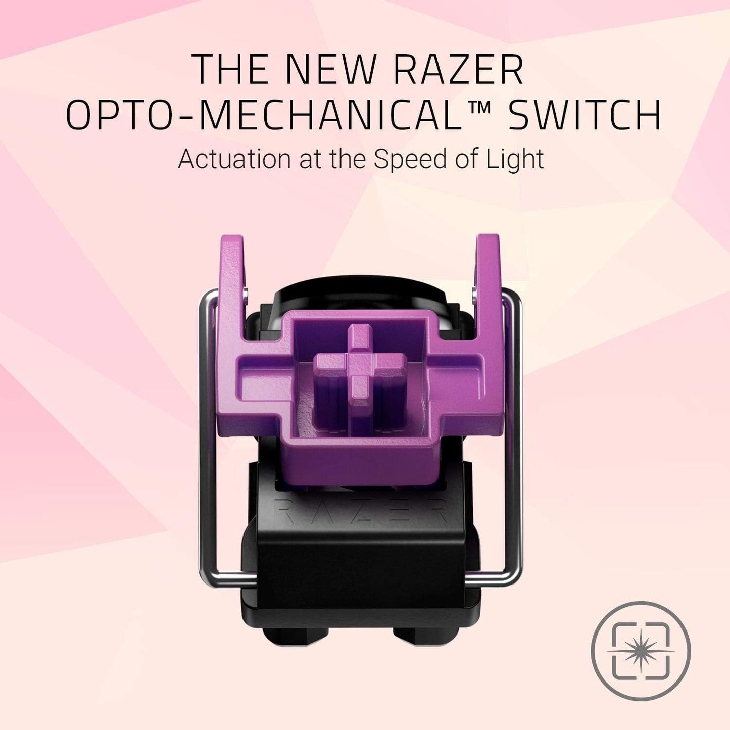 Razer - Huntsman Wired Gaming Opto-Mechanical Switch Keyboard with Chroma Back Lighting - Quartz Pink