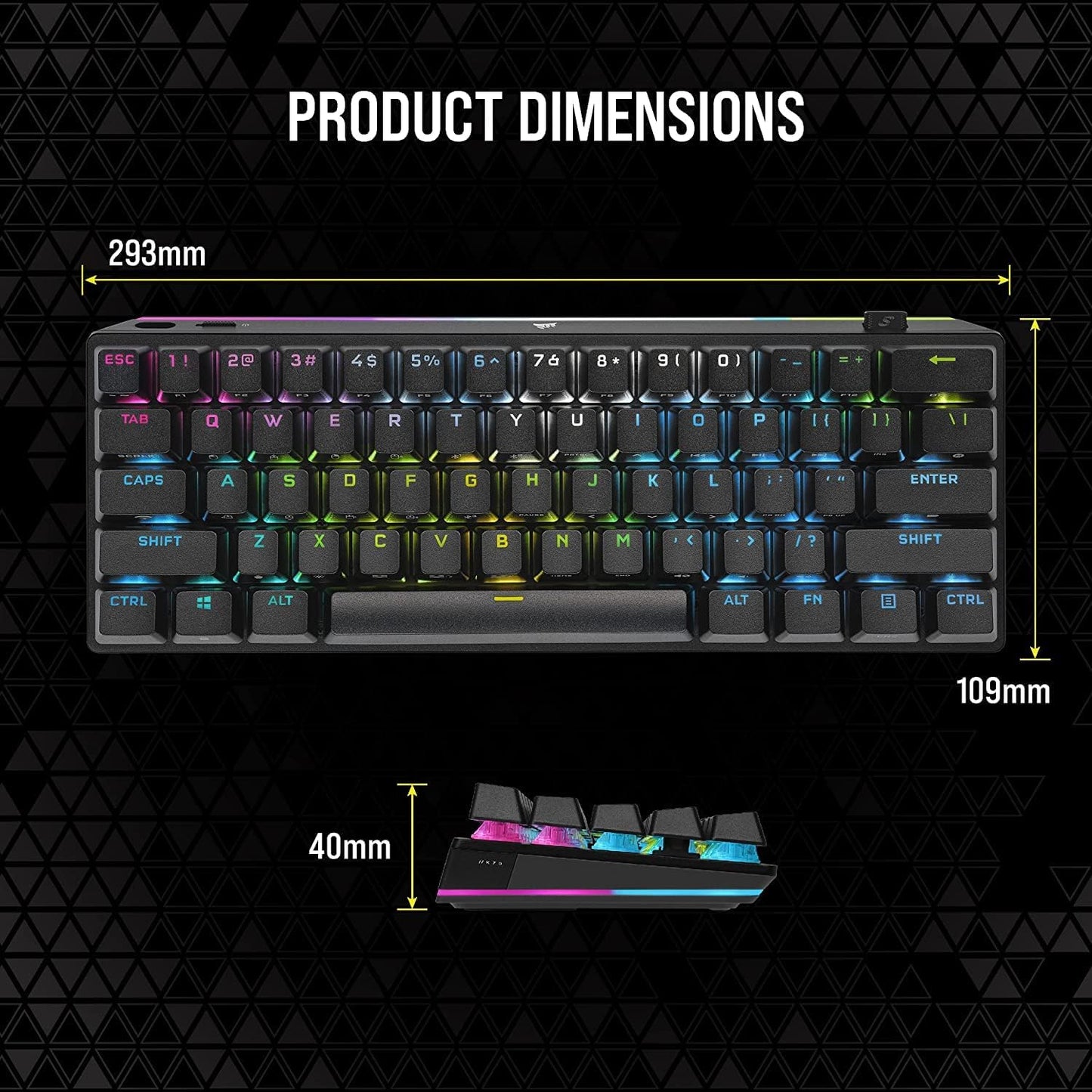 Corsair K70 PRO MINI WIRELESS RGB 60% Mechanical Gaming Keyboard