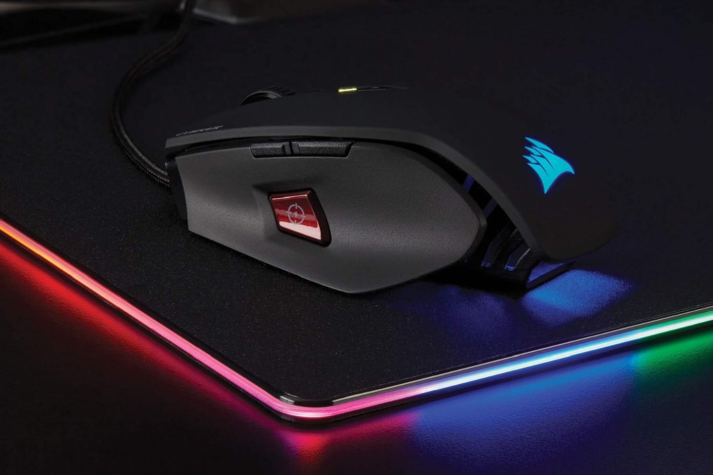 Corsair M65 PRO RGB Optical FPS Gaming Mouse (12000 DPI Optical Sensor, Adjustable Weights, 8 Programmable Buttons, 3-Zone RGB Multi-Colour Backlighting, Xbox One Compatible) - Black