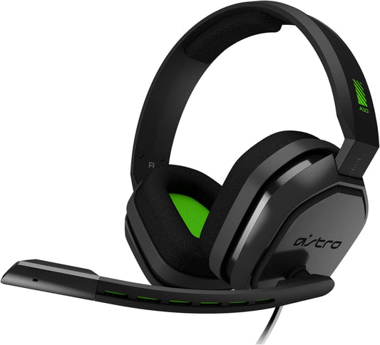 ASTRO Gaming A10 Wired Gaming Headset, Lightweight and Damage Resistant, ASTRO Audio, 3.5 mm Audio Jack, for Xbox Series X|S| One, PS5, PS4, Nintendo Switch, PC, Mac- Black/Green