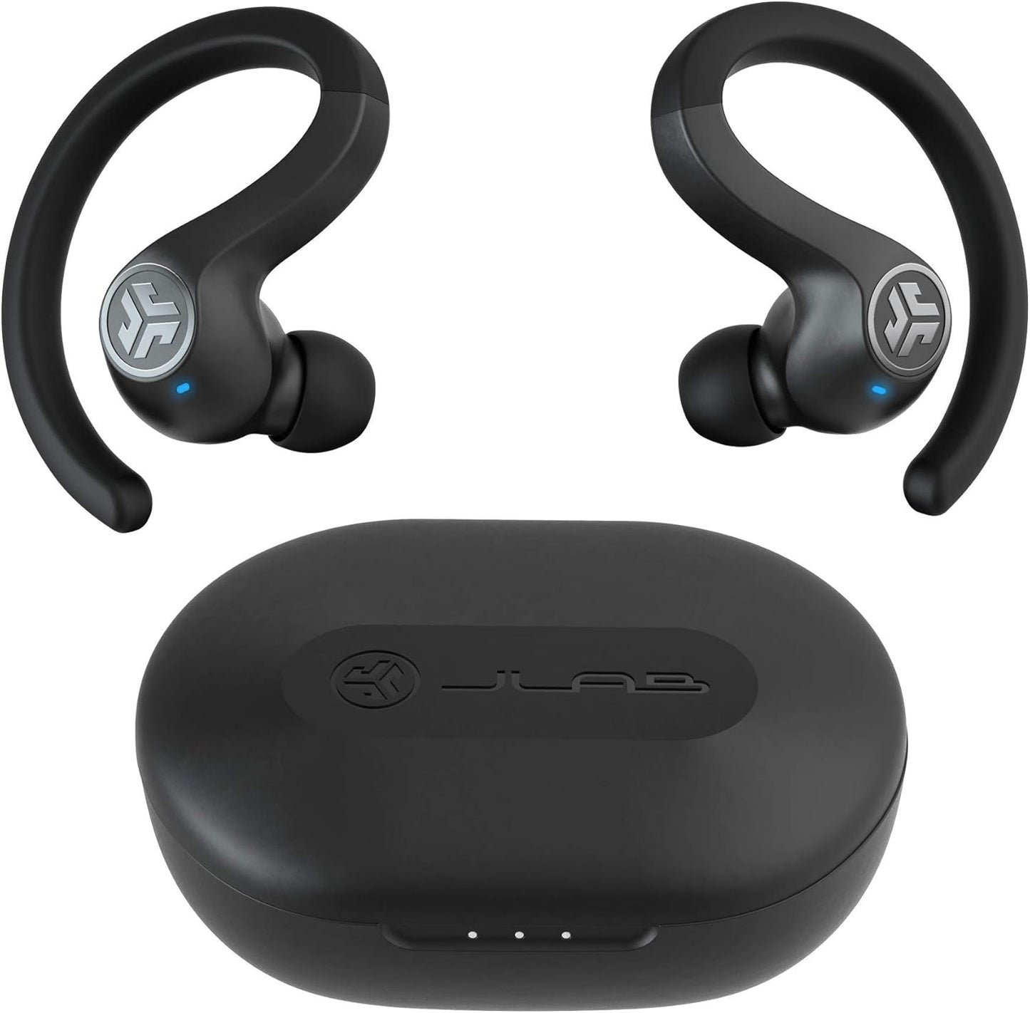 JLab Audio JBuds Air Sport True Wireless Bluetooth Earbuds + Charging Case - Black - IP66 Sweat Resistance - Class 1 Bluetooth 5