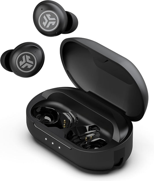JLab JBuds Air Pro True Wireless Earbuds, Black, Bluetooth Multipoint, Auto Play & Pause, Dual Connect, IP55 Sweat & Dust Resistance, Be Aware Audio for Safety, Custom 3 EQ Sound Settings