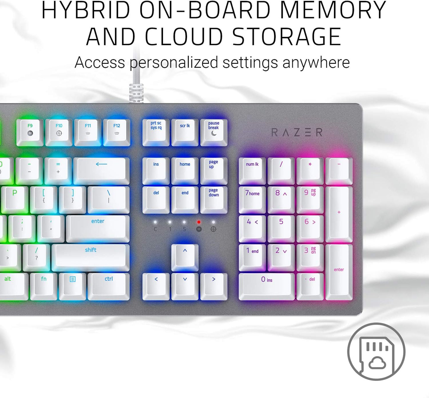 Razer Huntsman Mercury Ed. - Mechanical Gaming Keyboard with Opto-Mechanical Switches, Lifetime of 100 Million Keystrokes, RGB Chroma Lighting - US Layout - Mercury/White