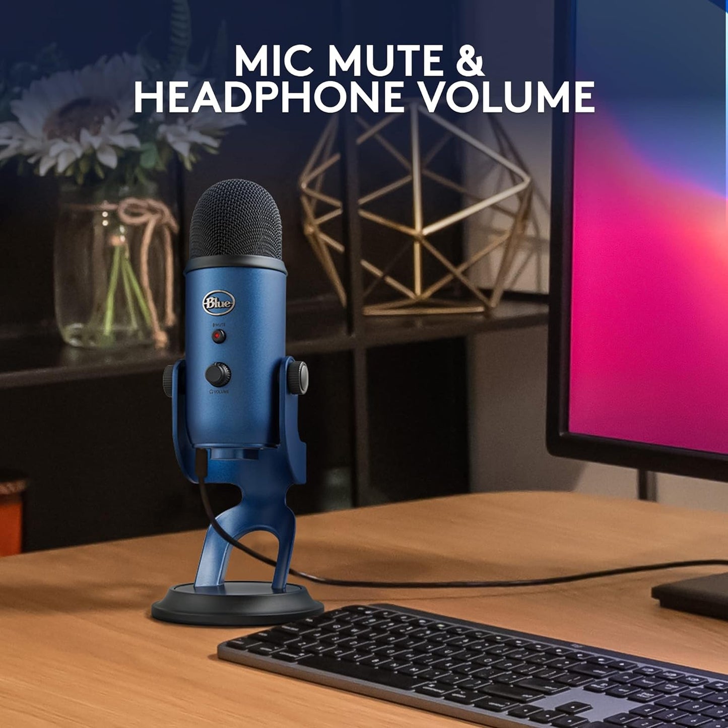 Logitech for Creators Blue Yeti USB Microphone-Midnight Blue