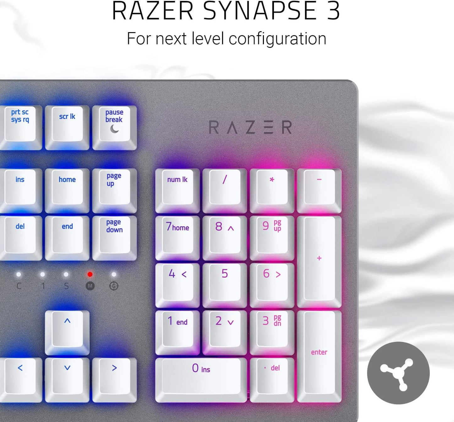 Razer Huntsman Mercury Ed. - Mechanical Gaming Keyboard with Opto-Mechanical Switches, Lifetime of 100 Million Keystrokes, RGB Chroma Lighting - US Layout - Mercury/White