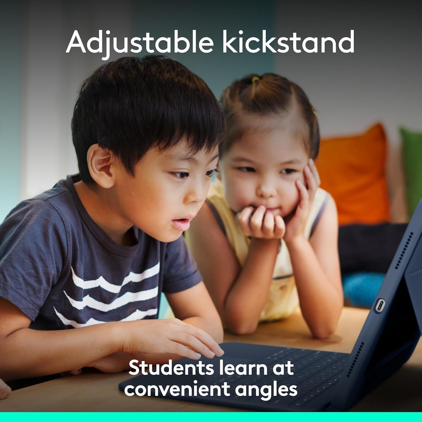 Logitech Rugged Combo 4 Touch Keyboard Case with Trackpad and Smart Connector for iPad (10th Generation) - Classic Blue