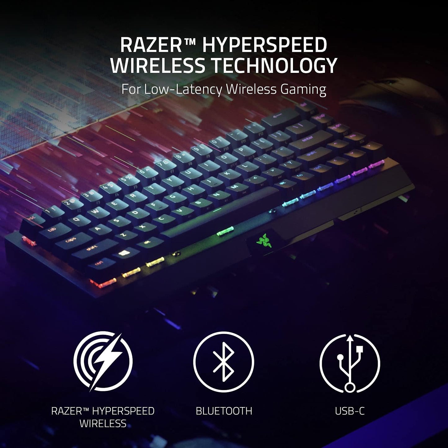 Razer BlackWidow V3 Mini HyperSpeed 65% Wireless Mechanical Gaming Keyboard