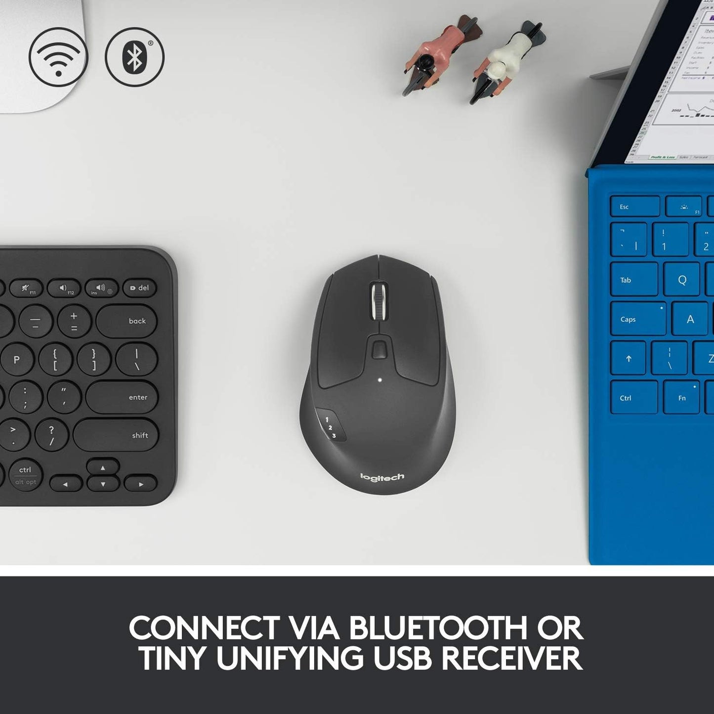 Logitech M720 Wireless Triathlon Mouse Black