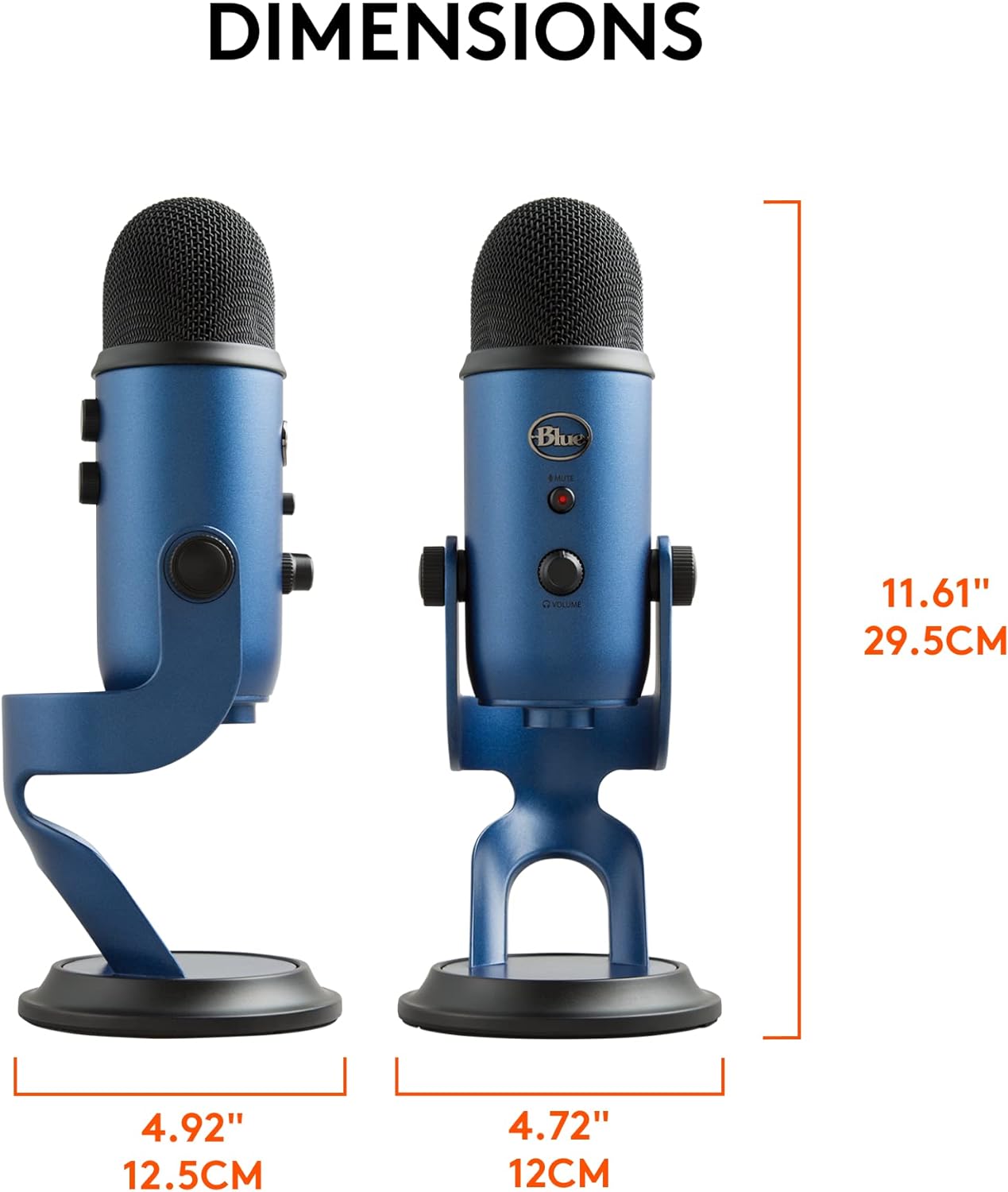 Logitech for Creators Blue Yeti USB Microphone-Midnight Blue