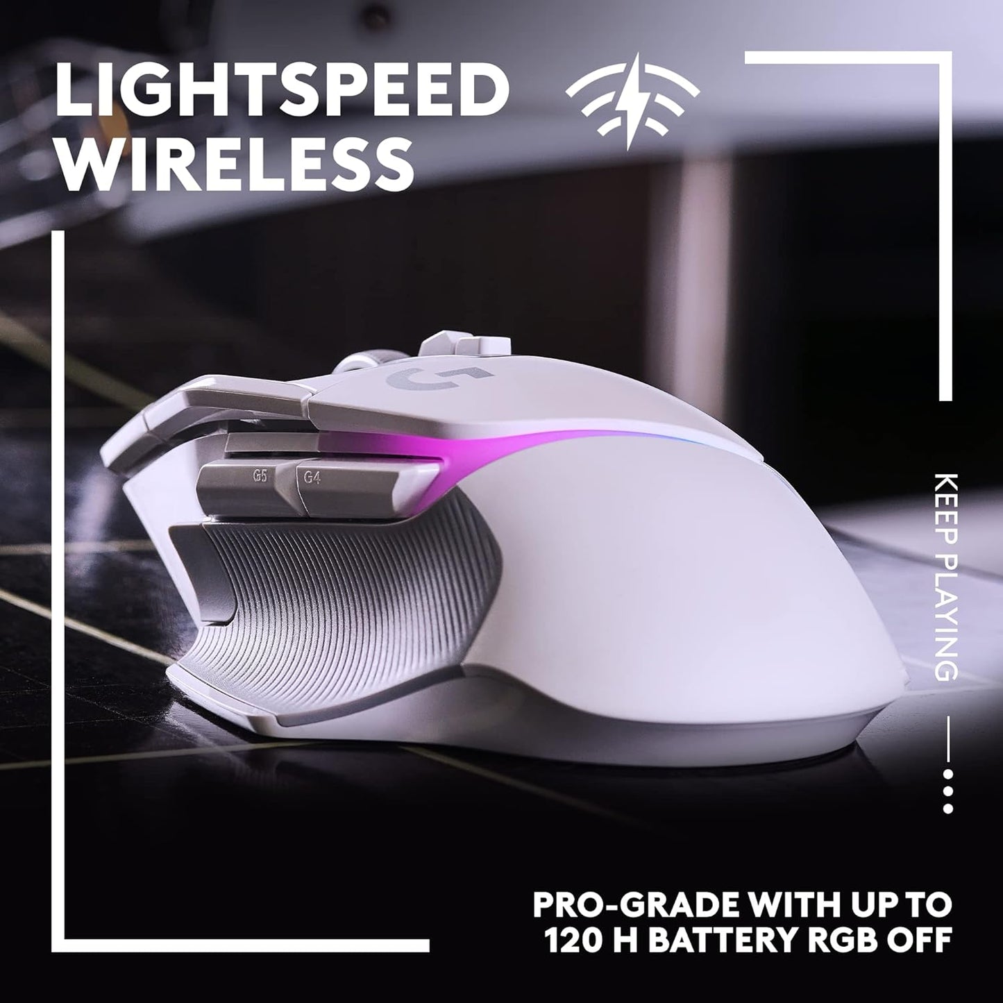 Logitech G502 X Plus Lightspeed Wireless Optical Mouse  - White