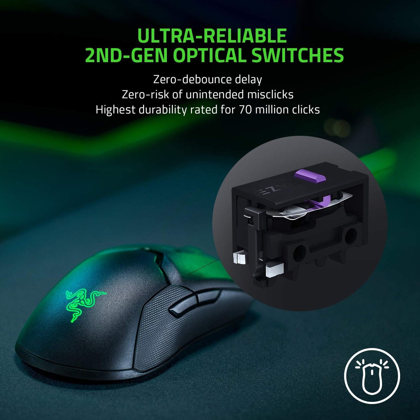 Razer Viper Ultimate Lightweight Wireless Gaming Mouse(Classic Black)