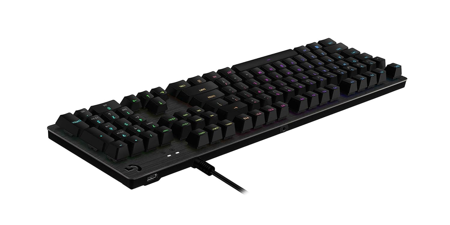 Logitech G513 Carbon LIGHTSYNC RGB Mechanical Gaming Keyboard with GX Blue Switches - Clicky