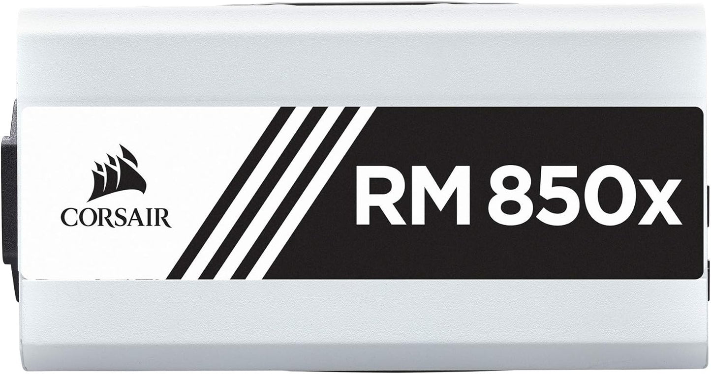 Corsair RMX White Series (2018), RM850x, 850 Watt, 80+ Gold Certified, Fully Modular Power Supply - White, 80 PLUS Gold (CP-9020188-NA)