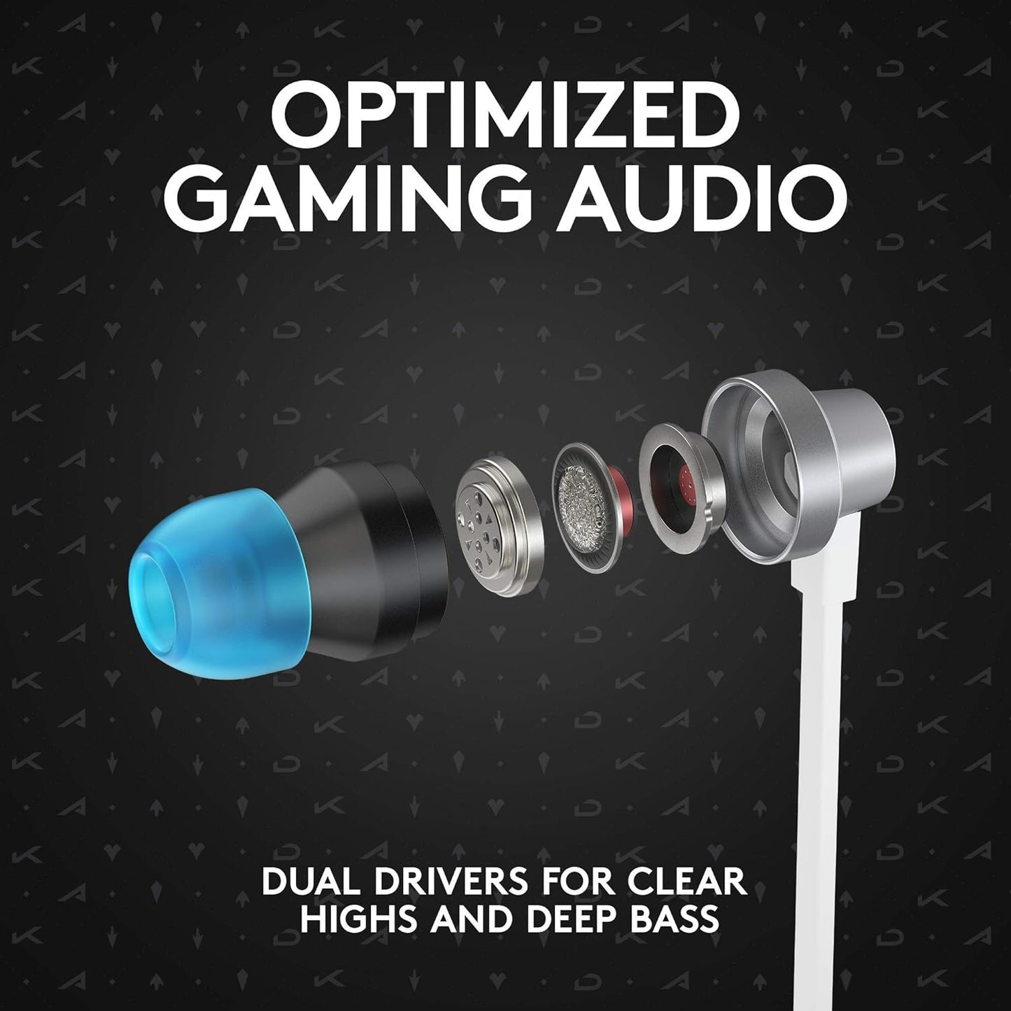 Logitech G333 K/DA Gaming Earphones - in-Line Mic and Controls - Gaming-Grade Dual Drivers - Durable Aluminum Housing - Official League of Legends KDA Gaming Gear