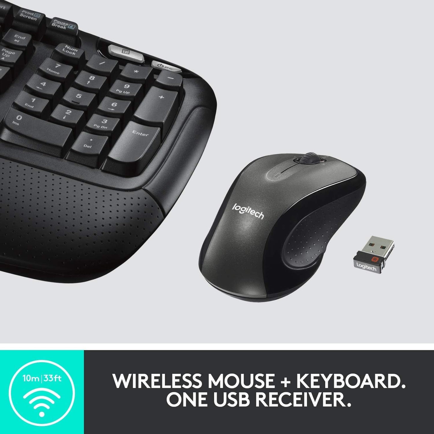 Logitech Wireless Wave Combo Mk550 With Keyboard and Laser Mouse