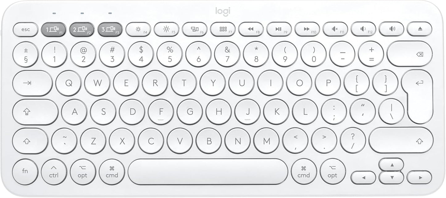 Logitech K380 Multi-Device Bluetooth Keyboard for Mac, Off White